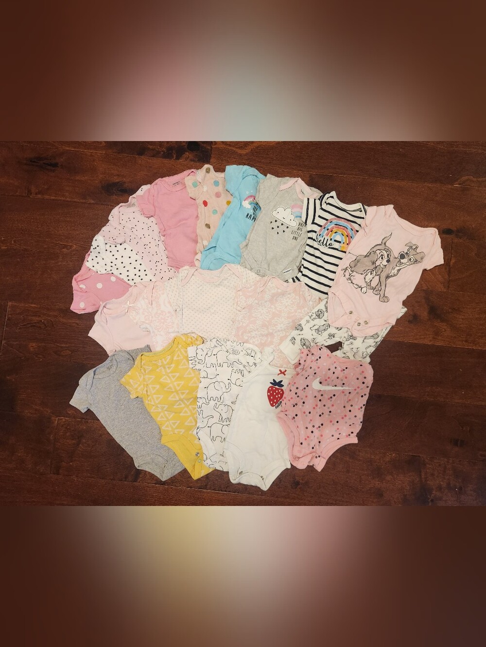 Newborn - Mixed Colors Baby One-Piece Bodysuit Set - BUNDLE. 19 TOTAL